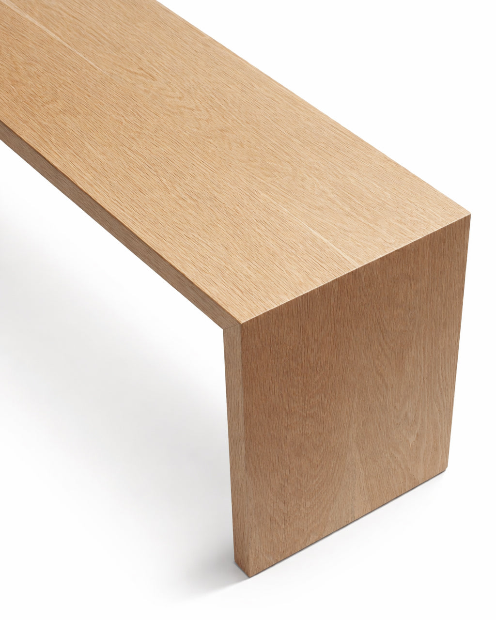 Wooden bench seat on a white background